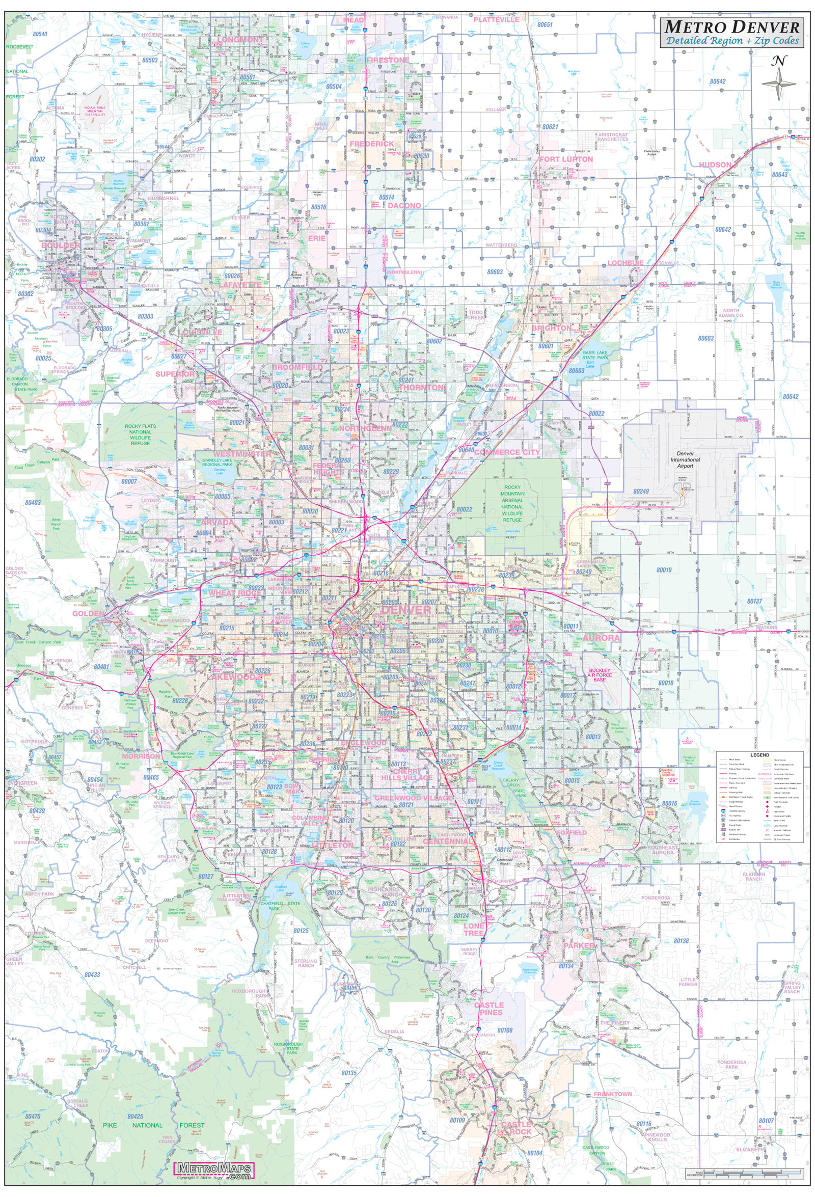 metro-denver-co-detailed-region-wall-map-w-zip-codes-metro-maps